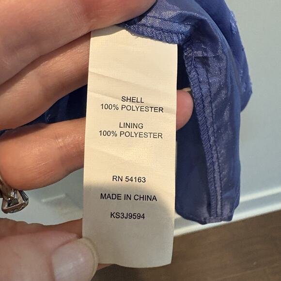 NWT Fairy Babydoll Dress Juniors Large Blue Chiffon Sheer Overlay Whimsy Y2K - Picture 13 of 15